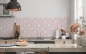 Preview: Küchenrückwand Rosa Blüten Abstrakt