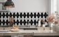 Preview: Küchenrückwand Black White Argyle