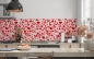 Preview: Küchenrückwand Rotes Herz Muster