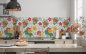 Preview: Küchenrückwand Hippie Blumen