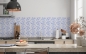 Preview: Küchenrückwand Blaue Blüten