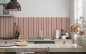 Preview: Küchenrückwand Rosa Beige Linien