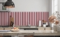 Preview: Küchenrückwand Rotrosa Linien