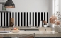 Preview: Küchenrückwand Schwarz Weiß Balken