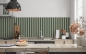Preview: Küchenrückwand Grün Farbene Linien