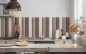 Preview: Küchenrückwand Braun Farbene Balken