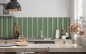 Mobile Preview: Küchenrückwand Grün Balken