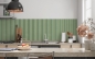 Preview: Küchenrückwand Grünfarbige Streifen
