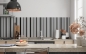 Mobile Preview: Küchenrückwand Grau Weiß Schwarz