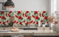 Preview: Küchenrückwand Rote Blumen