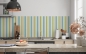 Preview: Küchenrückwand Blau Grün Streifen