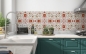 Mobile Preview: Küchenrückwand Rote Fliesen Kunst