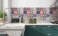 Preview: Küchenrückwand Dekorative Patchwork Fliese
