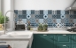 Preview: Küchenrückwand Blau Patchwork