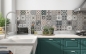 Preview: Küchenrückwand Azulejo Nostalgie Patchwork