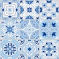 Mobile Preview: Küchenrückwand Blaue Mosaik Patchwork