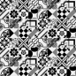 Mobile Preview: Küchenrückwand Black Arabic Pattern