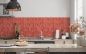 Preview: Spritzschutz Küche Rotorange Mosaik