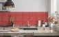 Preview: Spritzschutz Küche Rot Aborigine Mosaik