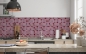 Preview: Spritzschutz Küche Rot Glasmosaik