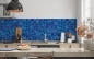 Preview: Spritzschutz Küche Blau Dreieck Mosaik