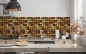 Mobile Preview: Spritzschutz Küche Retro Mosaik Karo