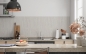 Preview: Spritzschutz Küche Weiß Grau Holz