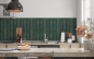 Preview: Spritzschutz Küche Grüne Holzbalken