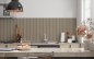 Preview: Spritzschutz Küche Beige Holzbalken