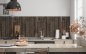 Preview: Spritzschutz Küche Vintage Holzplatte