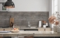 Preview: Spritzschutz Küche Graue Holzpaneele