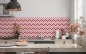 Preview: Spritzschutz Küche Rote Zickzack Muster