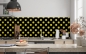 Preview: Spritzschutz Küche Schwarz Gelb Punkte