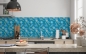 Preview: Spritzschutz Küche Blaue Blumenwelt