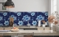 Preview: Spritzschutz Küche Blaue Eisblumen