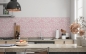 Preview: Spritzschutz Küche Rosa Pflanzenranke