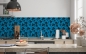 Preview: Spritzschutz Küche Blauer Floral