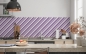 Preview: Spritzschutz Küche Lila Diagonal Muster