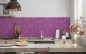 Preview: Spritzschutz Küche Violett Doodle Herze