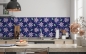 Preview: Spritzschutz Küche Lila Blume bei Nacht