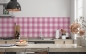 Preview: Spritzschutz Küche Pinke Vichy Karo