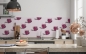 Preview: Spritzschutz Küche Lila Lotosblüten