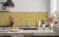 Preview: Spritzschutz Küche Gelbe Streifen Natur