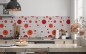 Preview: Spritzschutz Küche Illusion Rote Kreise