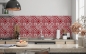 Mobile Preview: Spritzschutz Küche Red Patchwork Tiles
