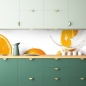 Mobile Preview: Spritzschutz Küche Orangen Splash