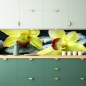 Preview: Spritzschutz Küche Gelbe Orchideen