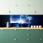 Preview: Spritzschutz Küche Blue Alkohol