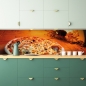 Preview: Spritzschutz Küche Pizza im Steinofen