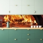 Preview: Spritzschutz Küche Steinofen Feuer